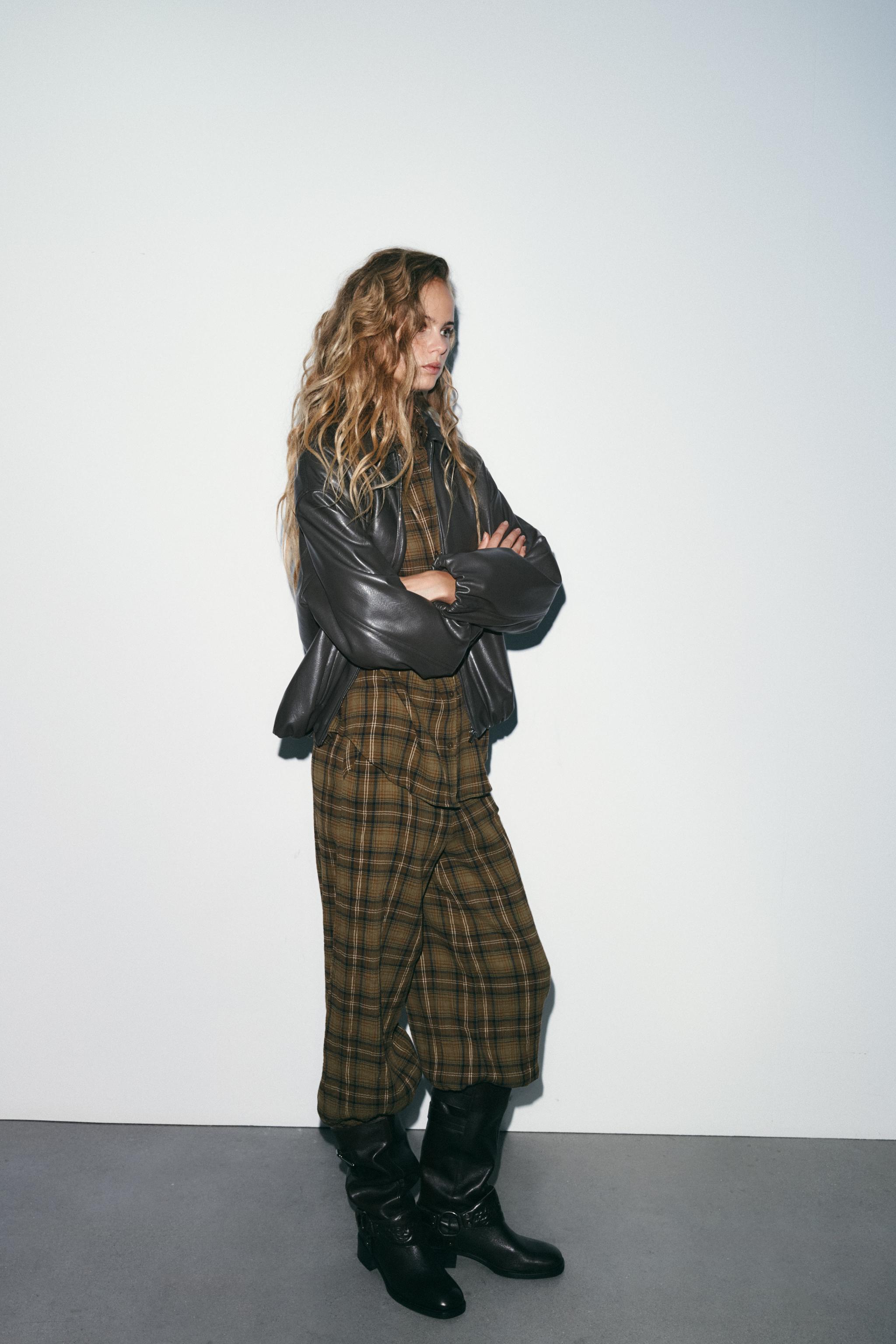 PLAID BALLOON PANTS